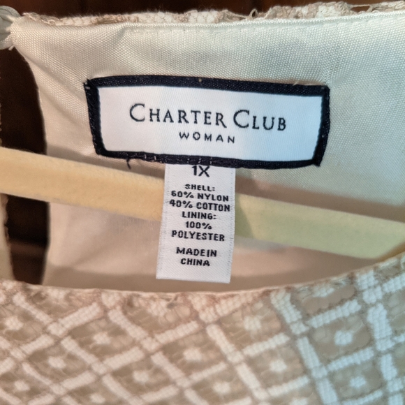 Charter Club lace overlay top - Picture 5 of 5